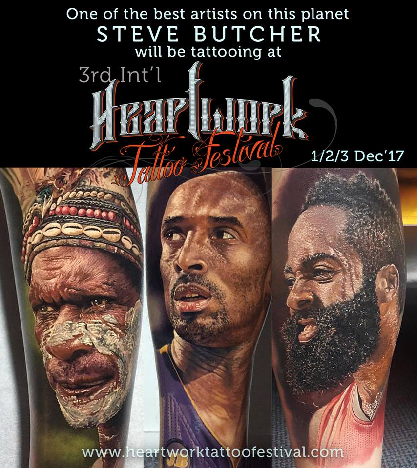 Tattoos by Steve Butcher, Steve Butcher Tattoo artist New Delhi,Tattoos by  Steve Butcher deals in India, Steve Butcher Tattoo maker, Tattoo artist in  India- Heartwork Tattoo Festival 2017